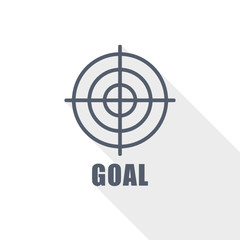 Aufkleber - Flat design vector icon, goal illustration