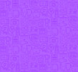 © IMG visuals icons - Home appliance vector seamless pattern. Household electronics violet background. Purple texture with linear icons. Domestic kitchen, cleaning devices wrapping paper, wallpaper design