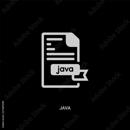 white java vector icon on black background modern flat java from programming concept vector sign symbol can be use for web mobile and logo buy this stock vector and explore similar adobe stock