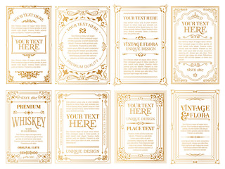 Poster - white gold-framed labels