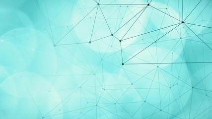 Wall Mural - connecting the dots and lines polygonal layout, abstract connections futuristic pattern