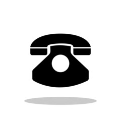 Wall Mural - Classic phone icon in flat style. Retro phone symbol for your web site design, logo, app, UI Vector EPS 10.