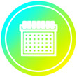 © lineartestpilot - monthly calendar circular in cold gradient spectrum
