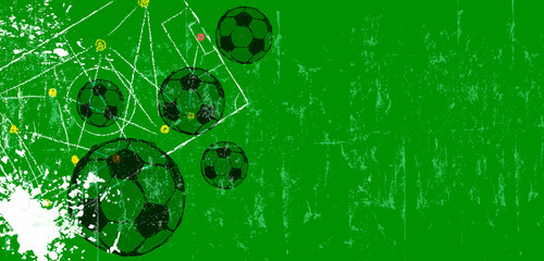 soccer mockup, soccer ball , football  and soccer background, free copy space. grungy vector 