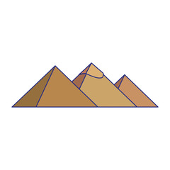 Wall Mural - Egypt pyramids monuments isolated vector illustration