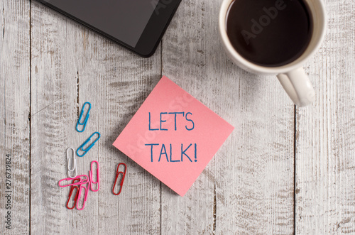 Cuadros en Lienzo Handwriting text writing Let S Is Talk