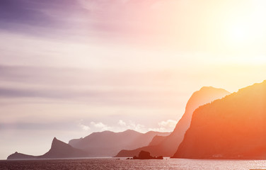 Wall Mural - Beautiful mountains on the sea