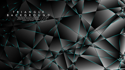 ABSTRACT BACKGROUND OF GEOMETRIC WITH luxurious polygon patterns. BLUE LIGHT triangle line