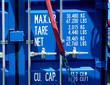listing of maximum weight and tare of transport container.
