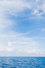 Calm Sea and Blue Sky Background in Maldives