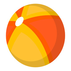 Sticker - Isolated inflatable colored beach ball icon - Vector