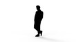 © Sepia100 - 3d rendering of the silhouette of a person isolated in white background