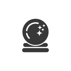 Poster - magic crystal ball icon symbol template color editable. simple logo vector illustration for graphic and web design.