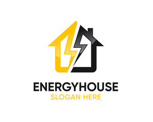 Wall Mural - Energy House Logo, Power Electric House Logo Template-Vector