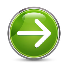 Next arrow icon elegant green round button vector illustration