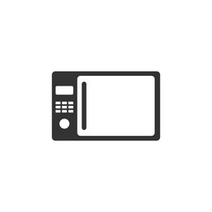 Leinwandbilder - microwave icon symbol template black color editable. simple logo vector illustration for graphic and web design.