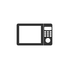 Fototapete - microwave icon symbol template black color editable. simple logo vector illustration for graphic and web design.