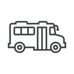 Sticker - Line icon school bus