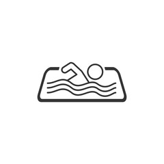 Poster - Swimming Pool icon template black color editable. Swimming Pool symbol vector sign isolated on white background. Simple logo vector illustration for graphic and web design.