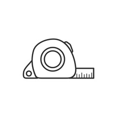Poster - Tape measurement icon template black color editable. Tape measurement symbol vector sign isolated on white background. Simple logo vector illustration for graphic and web design.