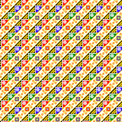 Poster - Seamless Batik Pattern.Able to repeat for textile printing