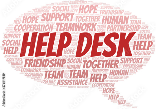 Help Desk Word Cloud Vector Made With Text Only Buy This Stock