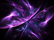 Purple Abstract Fractal Background 3d Rendering Illustration
