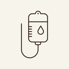 Poster - Infusion line icon. Intravenous bag, blood, drip. Medical help concept. Vector illustration can be used for topics like hospital, therapy, chemotherapy