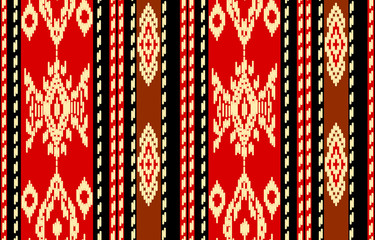 Poster - Seamless Batik Pattern.Able to repeat for textile printing