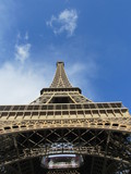 Fototapeta Boho - View of the Eiffel Tower in the morning with blue sky in the background
