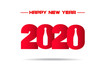 Happy New Year 2020. Abstract poster	
