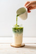 iced matcha latte green tea