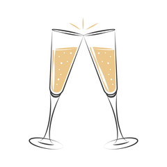 toasting with champagne celebration design vector illustration EPS10