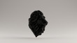 © paul - Black  Adult Male Lion Bust Sculpture Front 3d illustration