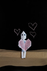 The paper man in love