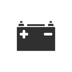 Poster - car battery icon template black color editable. car battery symbol vector sign isolated on white background. Simple logo vector illustration for graphic and web design.