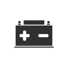 Poster - car battery icon template black color editable. car battery symbol vector sign isolated on white background. Simple logo vector illustration for graphic and web design.