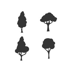 Fototapete - Tree icon template black color editable. Branch forest symbol vector sign isolated on white background. Simple logo vector illustration for graphic and web design.