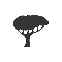 Fototapete - Tree icon template black color editable. Branch forest symbol vector sign isolated on white background. Simple logo vector illustration for graphic and web design.
