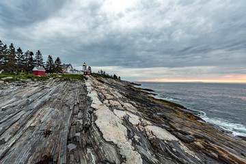 Wall Mural - Lighthouse on the coast of Maine  