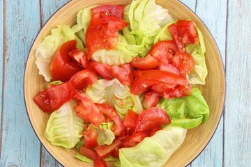 Poster - Salade laitue et tomates