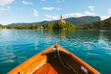 Summer Rowboat On Lake Bled