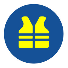 Safety yellow vest must be worn sign