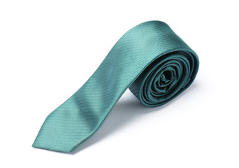 Stylish color male necktie isolated on white