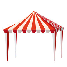 Template Shopping Stand Canopy Empty Market Stall With Red And White Striped Awning