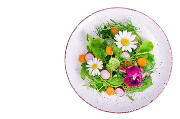 Poster - Bright vegan summer salad on white plate