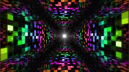 Wall Mural - disco dance tunnel background