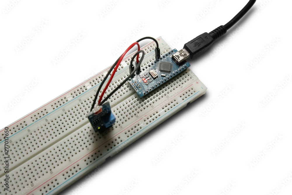 arduino programmed photoresistor microcontroller on Breadboard and ...