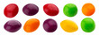 Multicolor shiny nuts and raisins dragee set