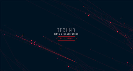 Poster - abstract digital big data visualization background